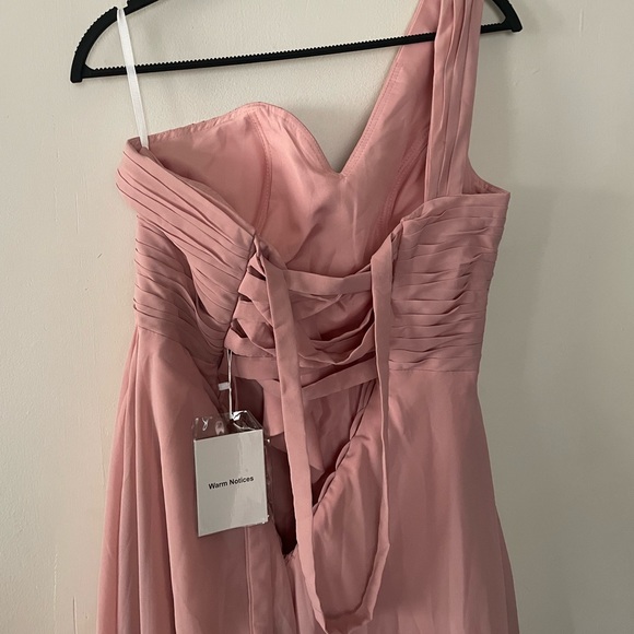 NWT Warm Notices One Shoulder High Split Chiffon Dress 10 - Picture 9 of 13